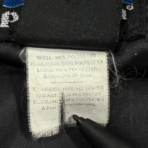 Patagonia Puff Ball Sweater VTG Mens Large Black Full Zip Hooded Puffer Jacket - Picture 4 of 10